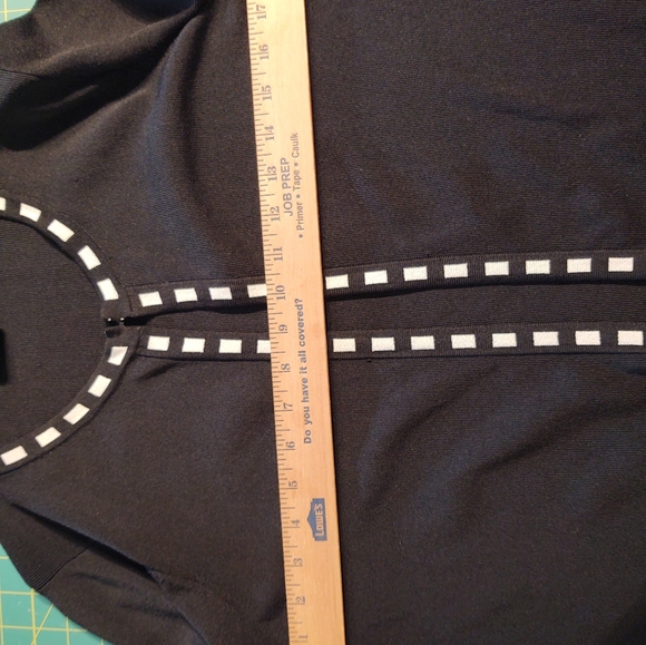 GRACE Elements Size L Black Stretch Ribbed 3 Piece Set Jacket Pencil Skirt Tank - Picture 11 of 14